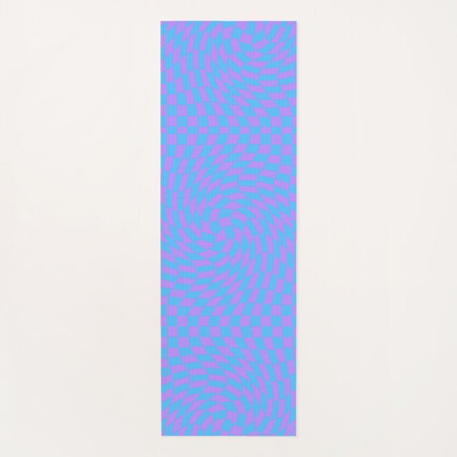 Hellblau und Lavendelkarton Yoga Mat Yogamatte (Vorderseite)