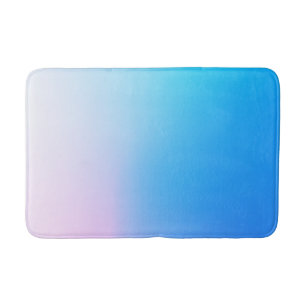 Hellblau und Rosa Badematte
