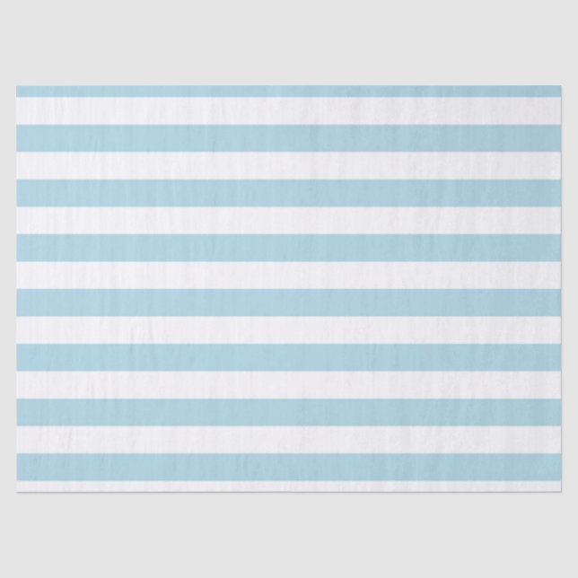 Hellblau und weiße Streifen Seidenpapier (Vorderseite)