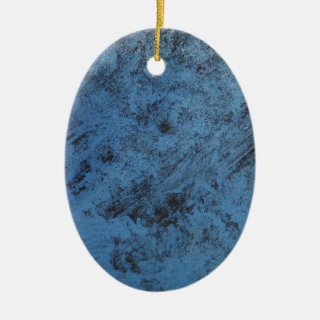 Hellblau Vintag Keramik Ornament (Vorne)