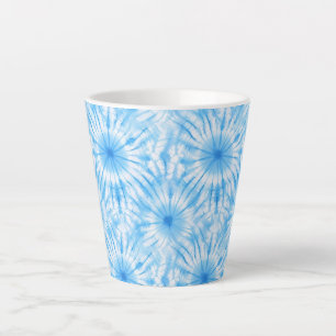 Hellblau Weiß Tie Dye Milchtasse