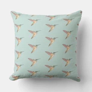 Hellblaue Allenkolibris Kissen