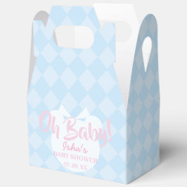 Hellblaue Band-Bär-Babyshower-Geschenkboxen Geschenkschachtel