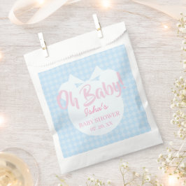 Hellblaue Bären Oh Baby Baby Shower Geschenktüten Geschenktütchen