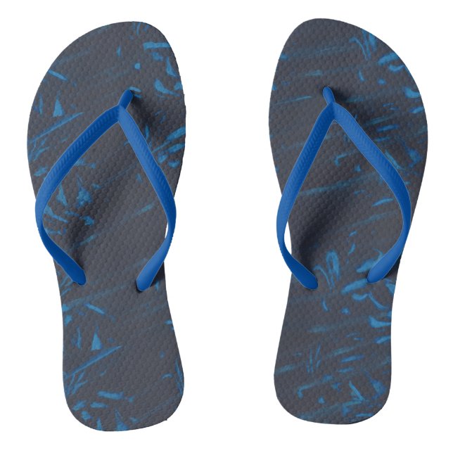 Hellblaue bis mittelblaue abstrakte FlipFlops auf  (Fußbett)
