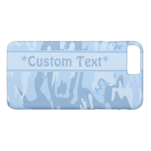 Hellblaue Camouflage mit benutzerdefiniertem Text Case-Mate iPhone Hülle