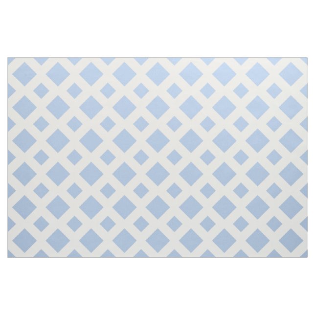 Hellblaue Diamanten auf weißem geometrischem Stoff (Fat Quarter (45,7 x 55,9 cm))