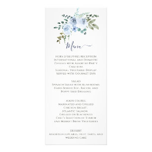 Hellblaue Farbe Lt Blue Menu Werbekarte