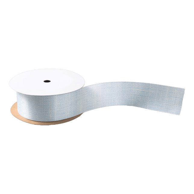 Hellblaue Faux-Linene Hochzeitsdusche Satinband (Spule)