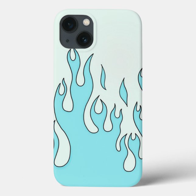 Hellblaue Flamme Case-Mate iPhone Hülle (Rückseite)