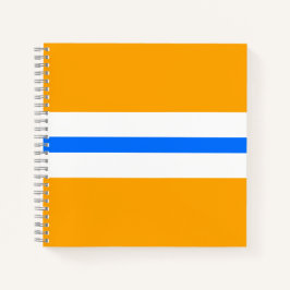 Hellblaue, goldgelbe Streifen Notizbuch