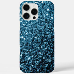 Hellblaue Imitate Glitzer Glitzern iPhone 16 Pro Max Hülle