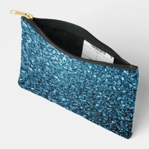 Hellblaue Imitate Glitzer Glitzern Zubehörtasche