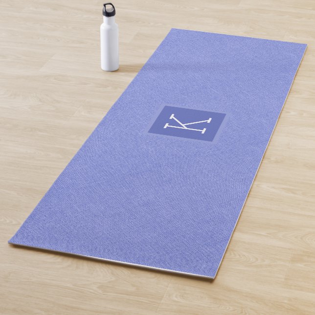 Hellblaue Imitate Leinenstruktur Yogamatte (Beispiel)