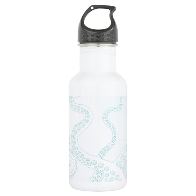 Hellblaue Kraken-Tentakeln Trinkflasche (Vorderseite)