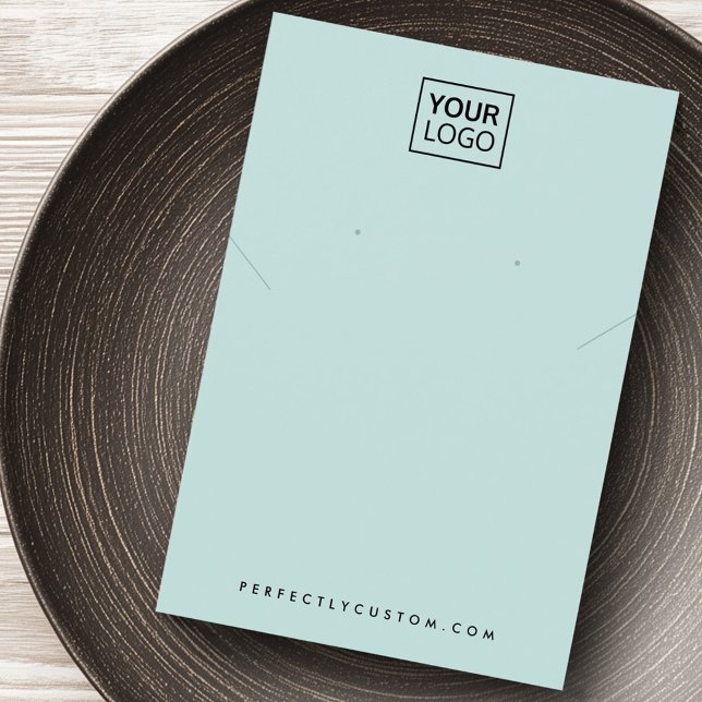 Hellblaue Logo-Kette Ohrring-Display-Karte hinzufü (Light blue add logo necklace earring display card)
