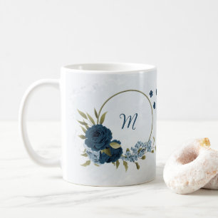 Hellblaue Marineblumen  Kaffeetasse