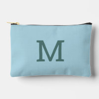 Hellblaue Monogramm Erstzubehör Makeup-Beutel