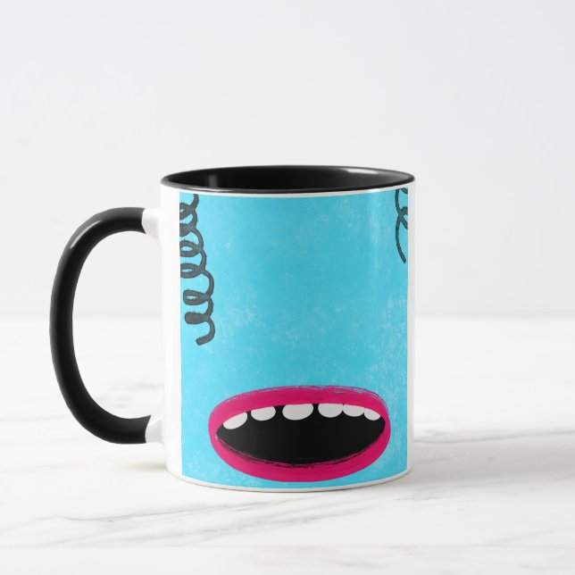hellblaue Monster-Tasse Tasse (Links)