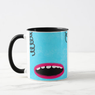 hellblaue Monster-Tasse Tasse