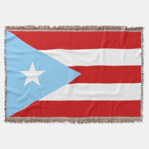 Hellblaue puerto-ricanische Flagge Decke