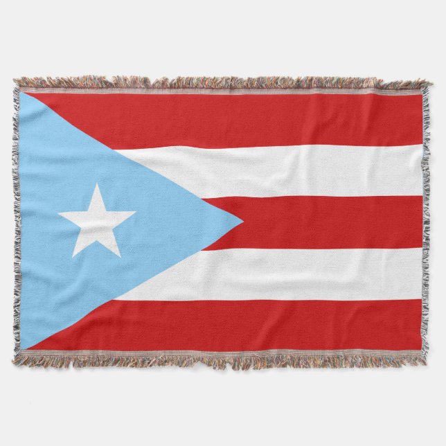 Hellblaue puerto-ricanische Flagge Decke (Vorderseite)