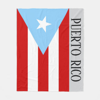 Hellblaue puerto-ricanische Flagge Fleecedecke