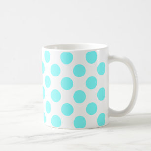 Hellblaue Punkte Kaffeetasse