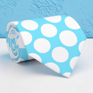 Hellblaue riesige Punkte benutzerdefinierte Krawat Krawatte