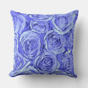 Hellblaue Rosen Kissen