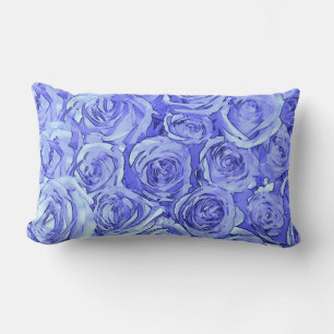 Hellblaue Rosen Lendenkissen