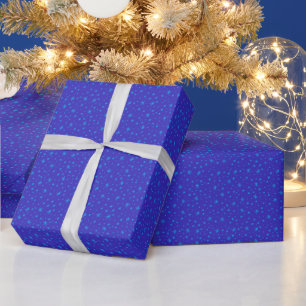 Hellblaue Schneeflocken Helles Blaues Weihnachten Geschenkpapier