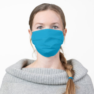 Hellblaue Solid-Farbe Adult-Gesichtsmaske Mund-Nasen-Maske Aus Stoff
