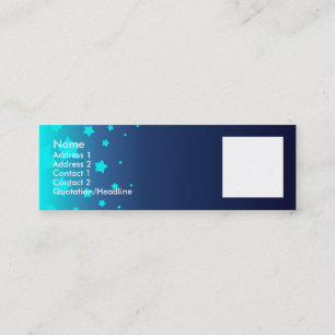Hellblaue Sterne Mini Visitenkarte