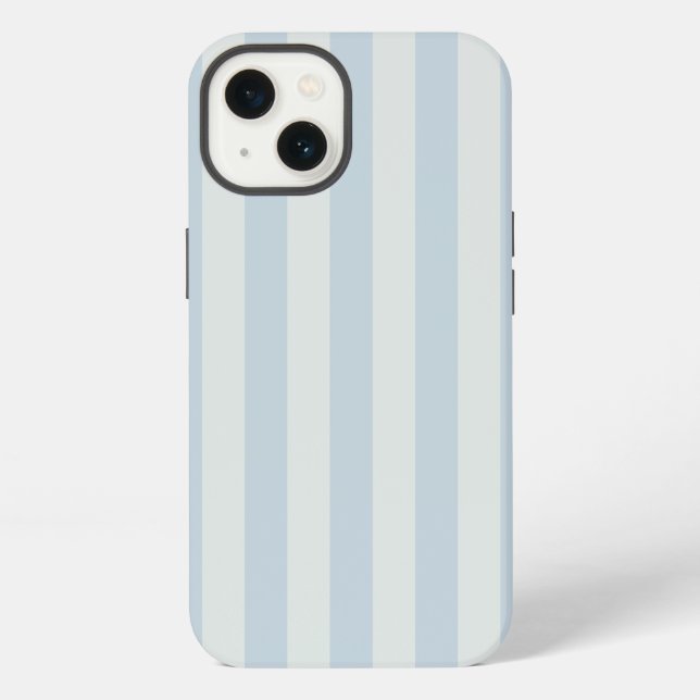 Hellblaue Streifen iPhone Hülle (Rückseite)
