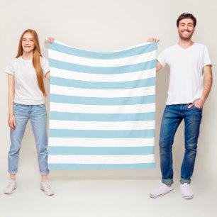 Hellblaue Streifen Urlaub Sommerpastel Fleecedecke