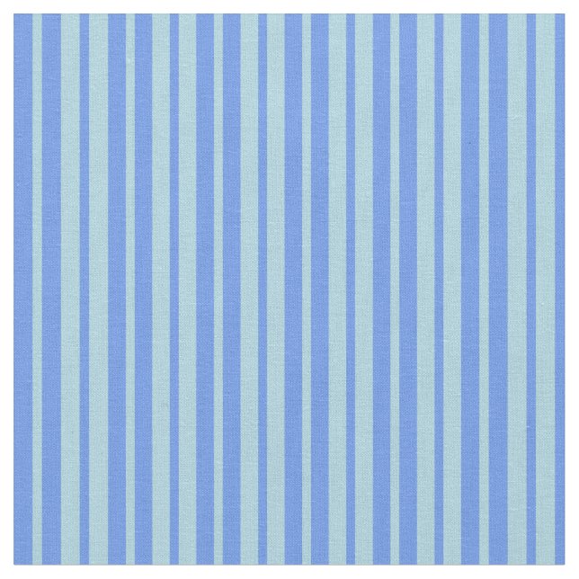 Hellblaue und blaue Cornflower-farbene Linien Stoff (Nahaufnahme)