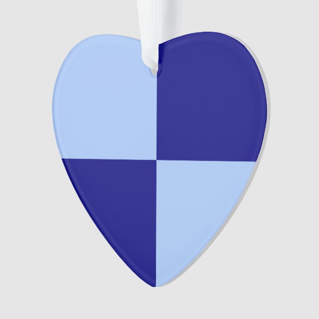 Hellblaue und dunkelblaue Rechtecke Ornament (Vorderseite)