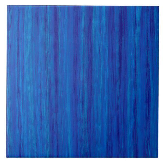 Hellblaue und dunkelblaue Streifen Fliese (Vorderseite)