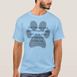 Hellblaue und graue T - Shirt-Hunde verlassen T-Shirt