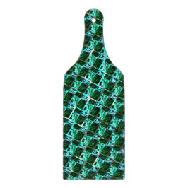 Hellblaue und grüne Rechtecke oder Ziegel-Effekt? Schneidebrett