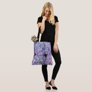 Hellblaue und rosa Hydrangea Tote Bag