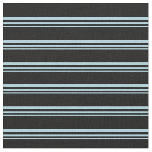 Hellblaue und schwarze farbige Linien Stoff