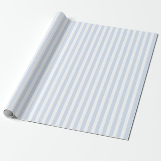 Hellblaue und weiße Bonbonstreifen Geschenkpapier