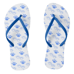 Hellblaue und weiße Pfoten-Flip-Flops Flip Flops