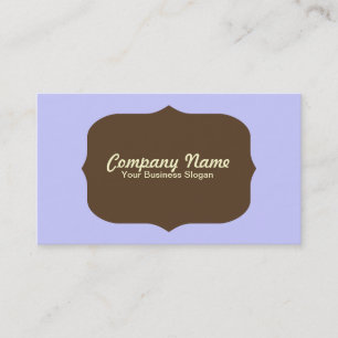 Hellblaue Vintage/Retro Art Gelb-Geschäfts-Karte Visitenkarte