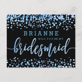 Hellblaue Wasserfarbe wirst du meine Bridesmaid se Einladung