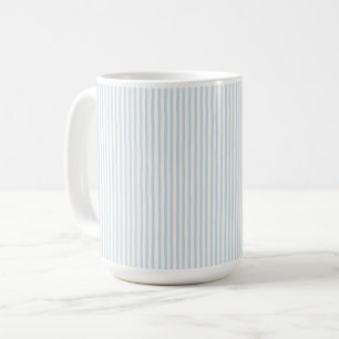 Hellblaue weiße Streifen Kaffeetasse