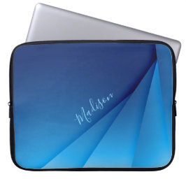 Hellblauer Abstrakter Hintergrund und Anpassung Laptopschutzhülle