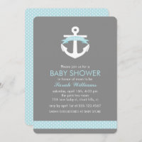 Hellblauer Anker-Seejungen-Babyparty